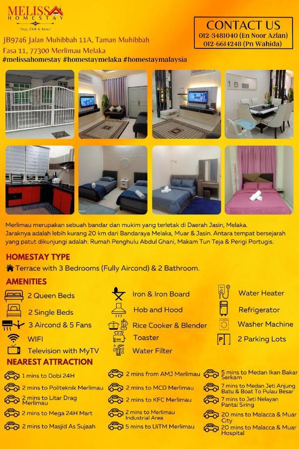 Melissa Homestay Merlimau Buitenkant foto